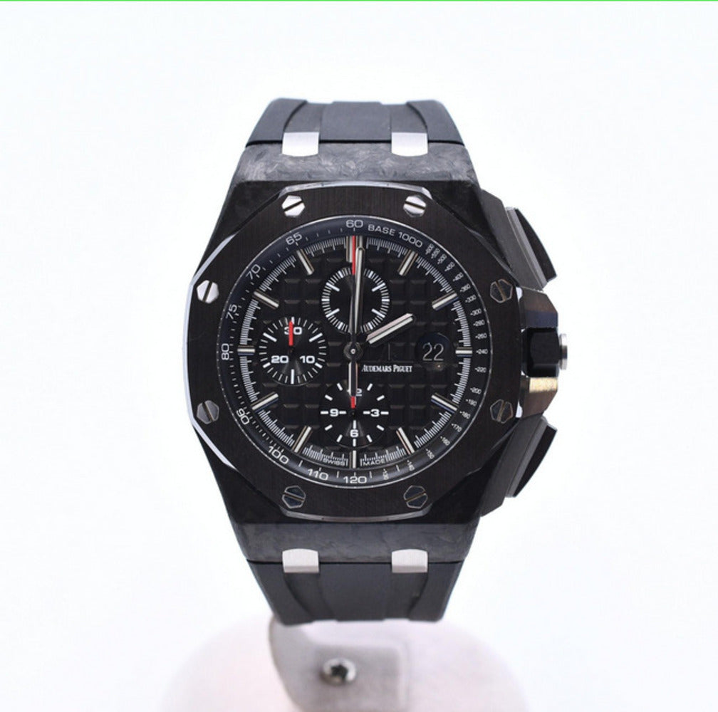 Royal Oak Offshore Chronograph 44mm Forged Carbon on Black Rubber strap 26400AU.OO.A002CA.01