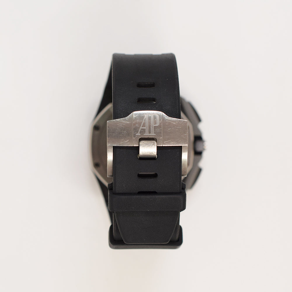 Royal Oak Offshore Chronograph 44mm Forged Carbon on Black Rubber strap 26400AU.OO.A002CA.01