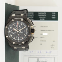 Royal Oak Offshore Chronograph 44mm Forged Carbon on Black Rubber strap 26400AU.OO.A002CA.01
