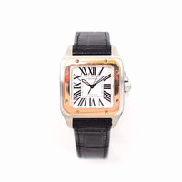 Santos 100 Steel/Rose Gold Bezel - 44.2mm x 35.6mm W20107X7