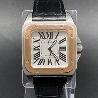 Santos 100 Steel/Rose Gold Bezel - 44.2mm x 35.6mm W20107X7
