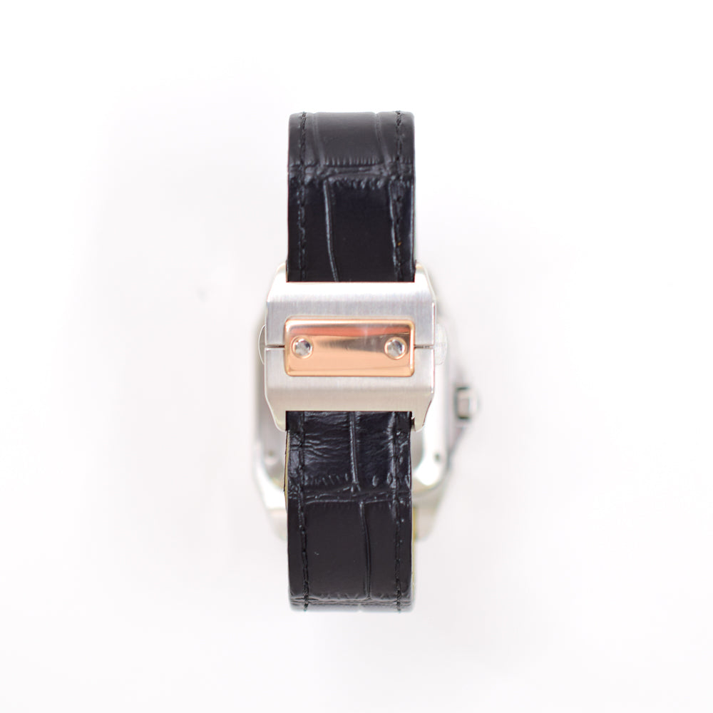 Santos 100 Steel/Rose Gold Bezel - 44.2mm x 35.6mm W20107X7