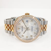Datejust 36mm Diamond Bezel Steel and Yellow Gold 126283RBR