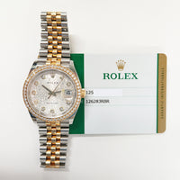 Datejust 36mm Diamond Bezel Steel and Yellow Gold 126283RBR