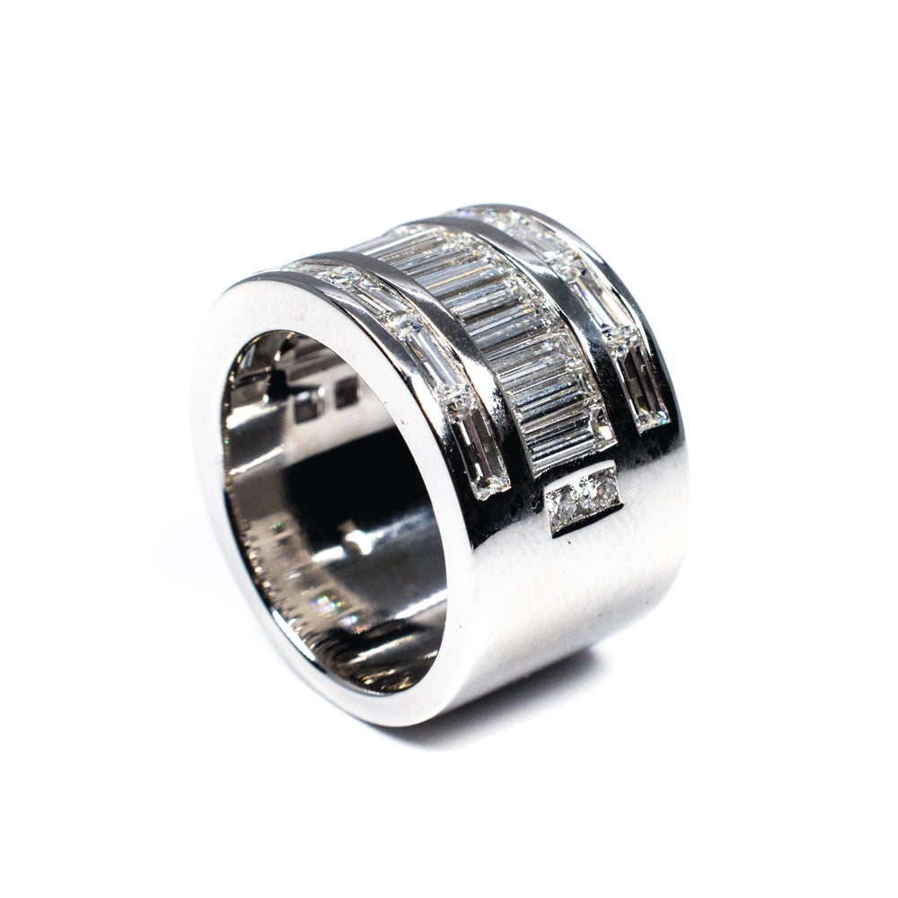 Plat Bg & Round Diamond band 3