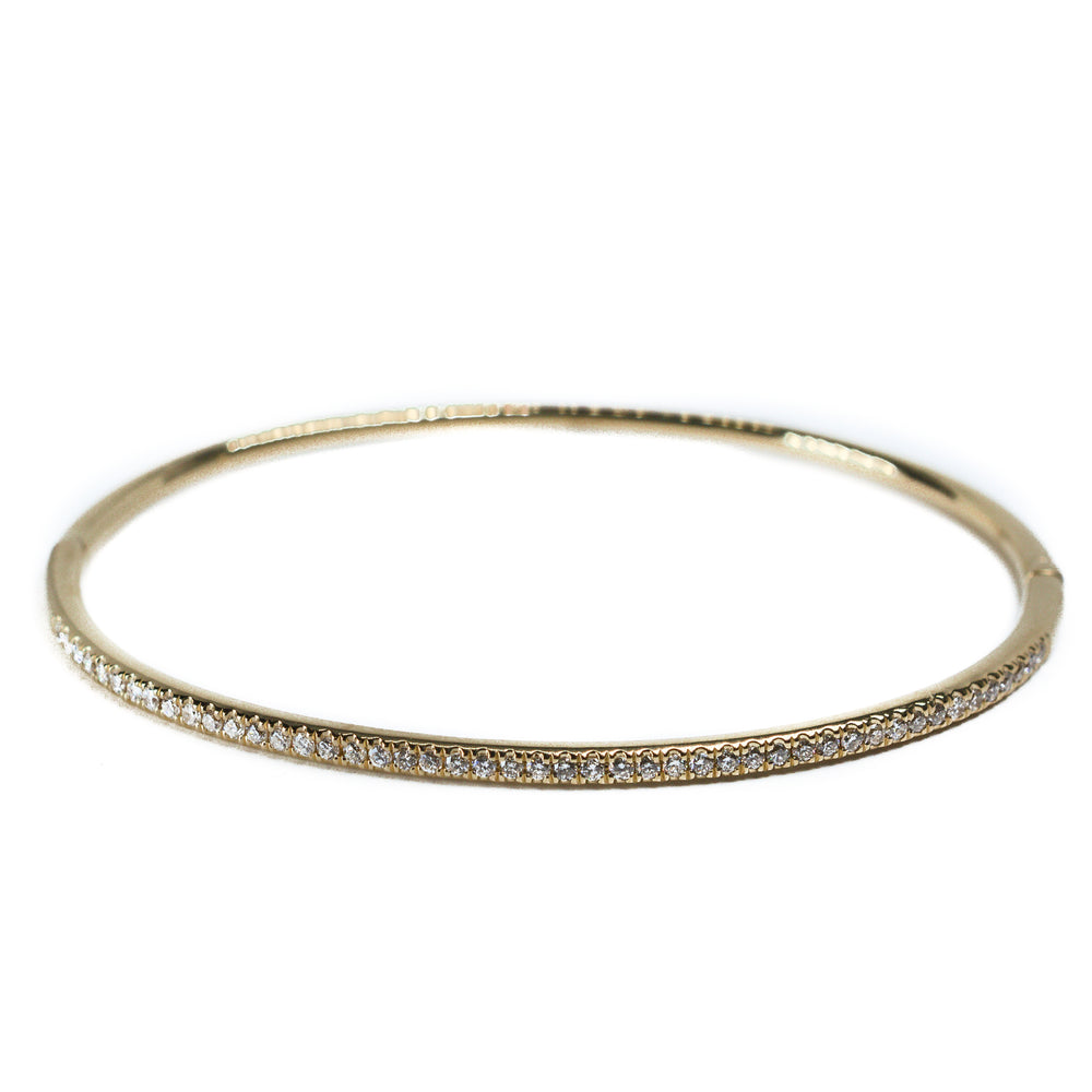 18kt Yellow Gold Diamond Fashion Bangle Bracelet