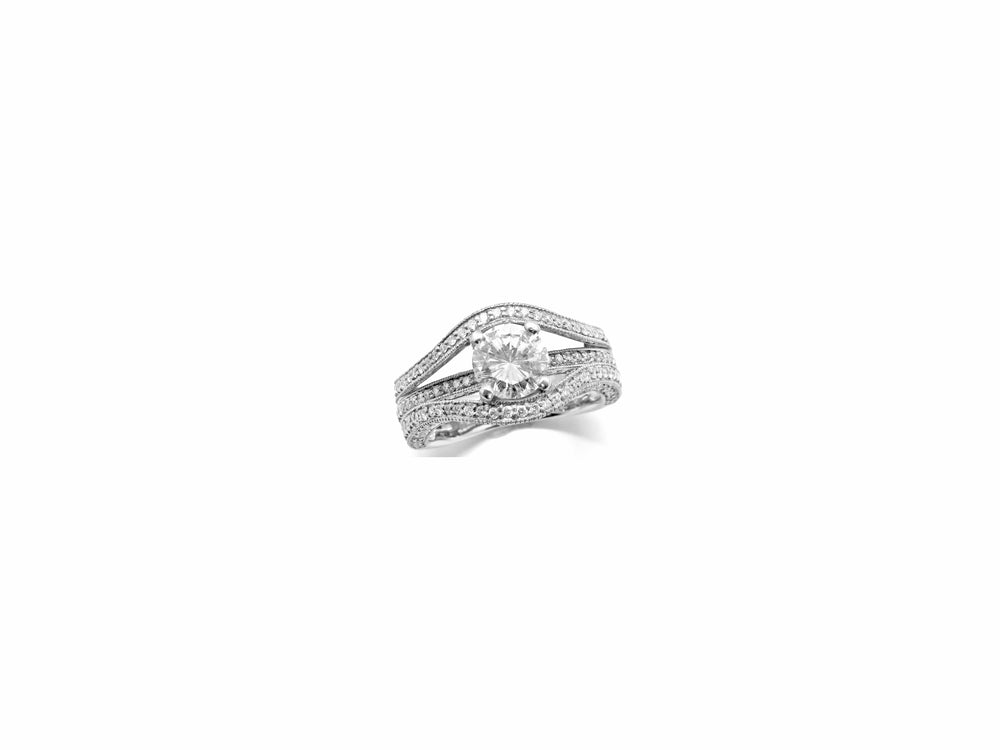Platinum Abstract Engagement Ring