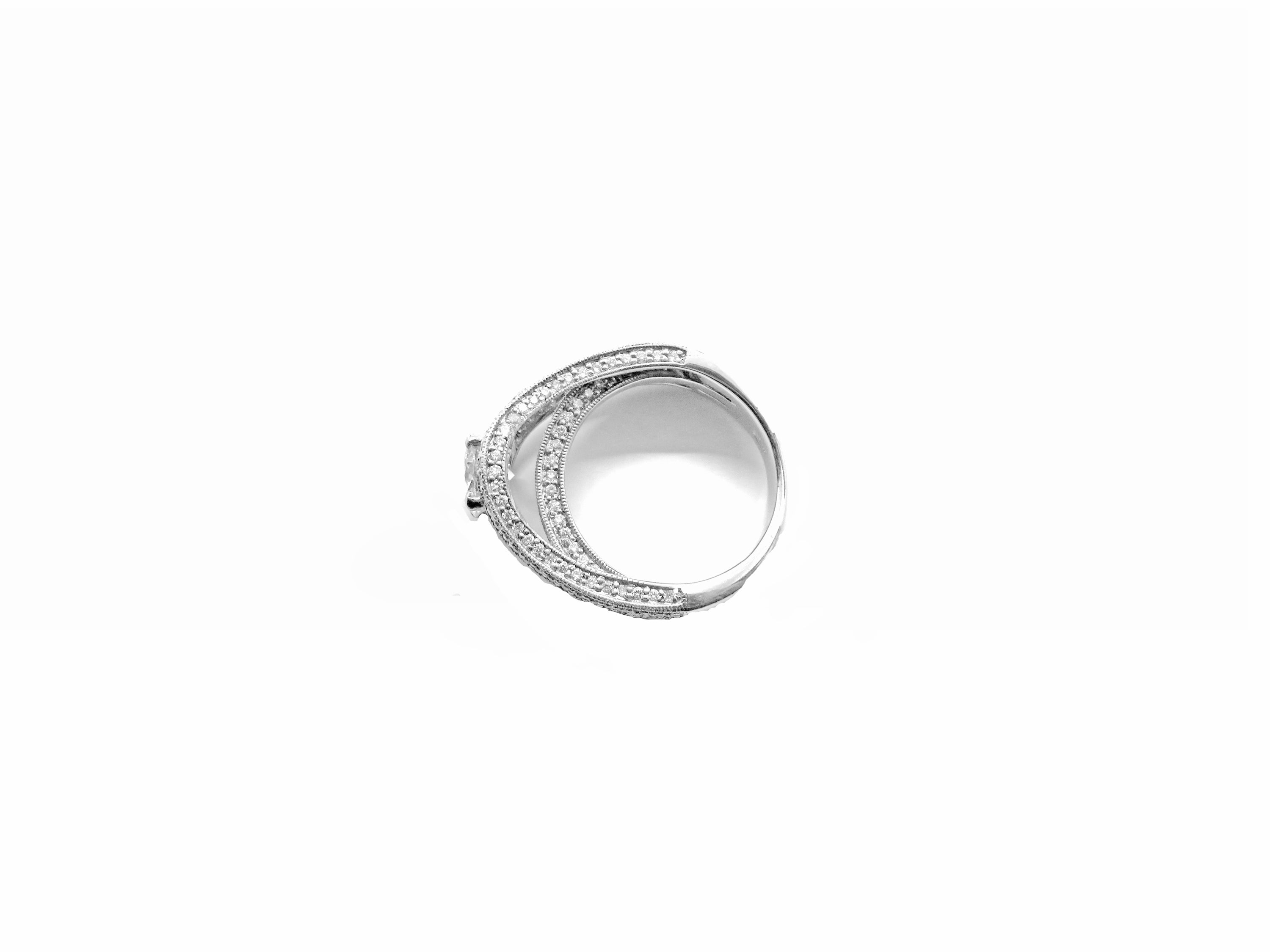 Platinum Abstract Engagement Ring