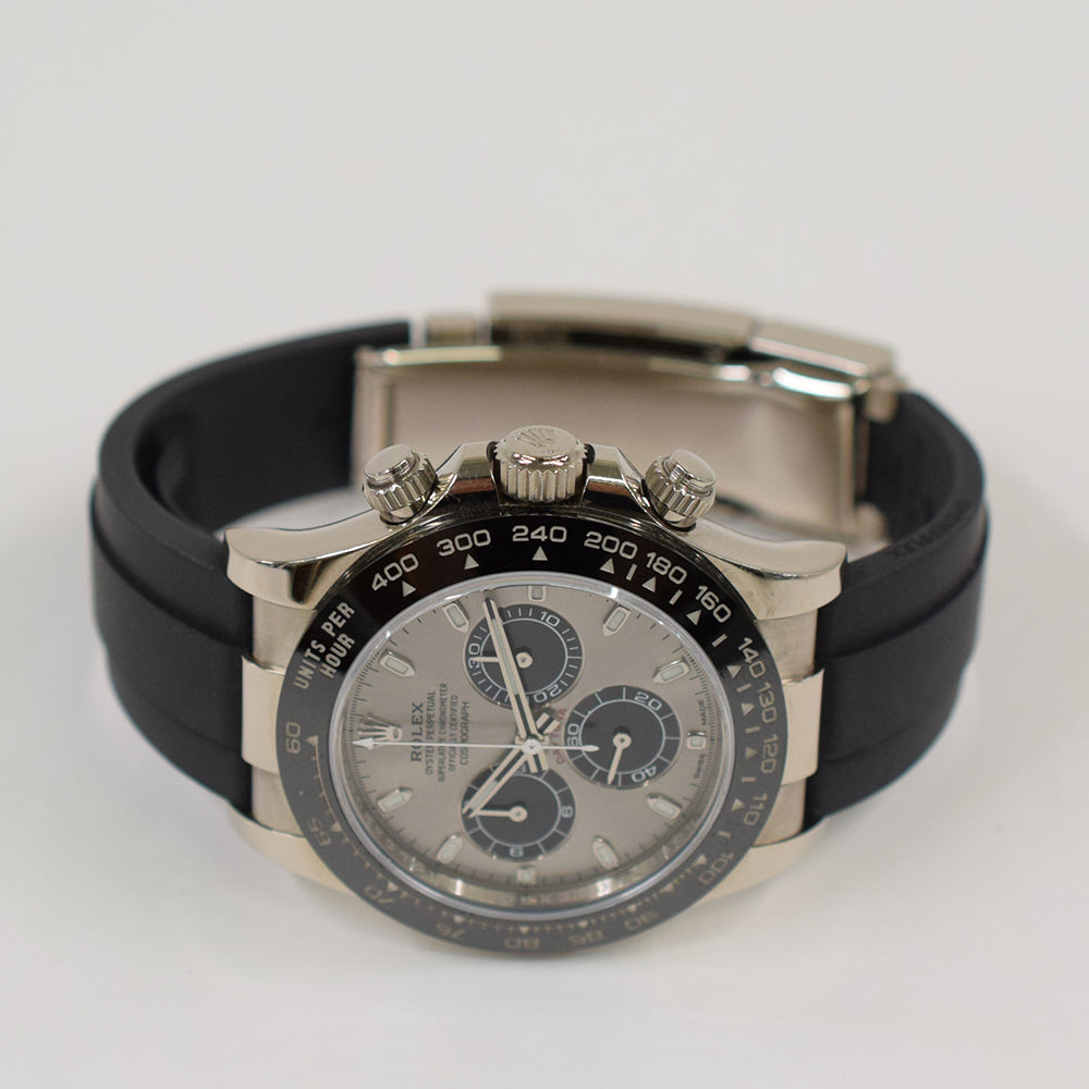 Daytona White Gold with Rubber Strap 116519LN
