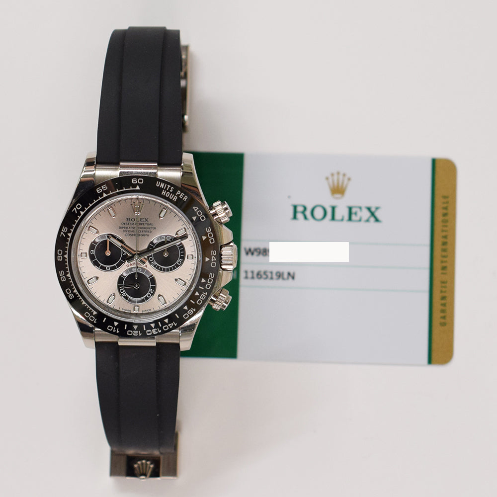 Daytona White Gold with Rubber Strap 116519LN