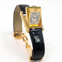 Tank Basculante Quartz Diamond Bezel - 23mm x 37mm - Yellow Gold WA202251