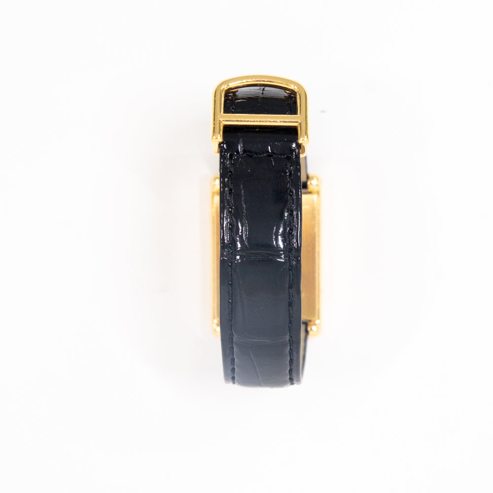 Tank Basculante Quartz Diamond Bezel - 23mm x 37mm - Yellow Gold WA202251