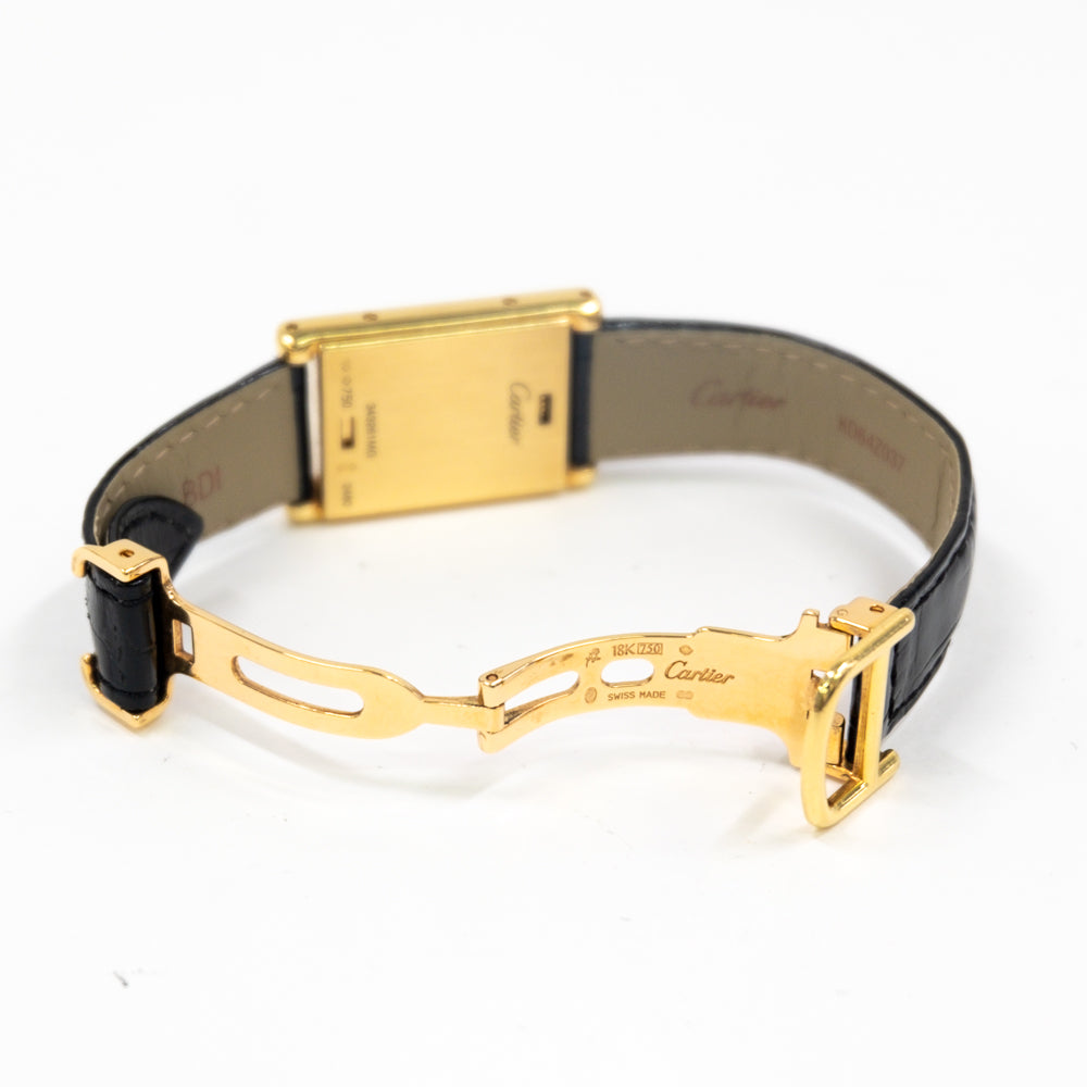 Tank Basculante Quartz Diamond Bezel - 23mm x 37mm - Yellow Gold WA202251