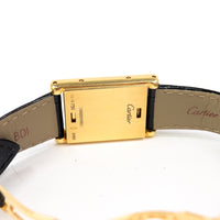 Tank Basculante Quartz Diamond Bezel - 23mm x 37mm - Yellow Gold WA202251