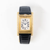 Tank Basculante Quartz Diamond Bezel - 23mm x 37mm - Yellow Gold WA202251