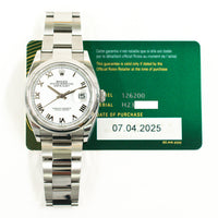 Datejust 36mm Domed Bezel Steel 126200