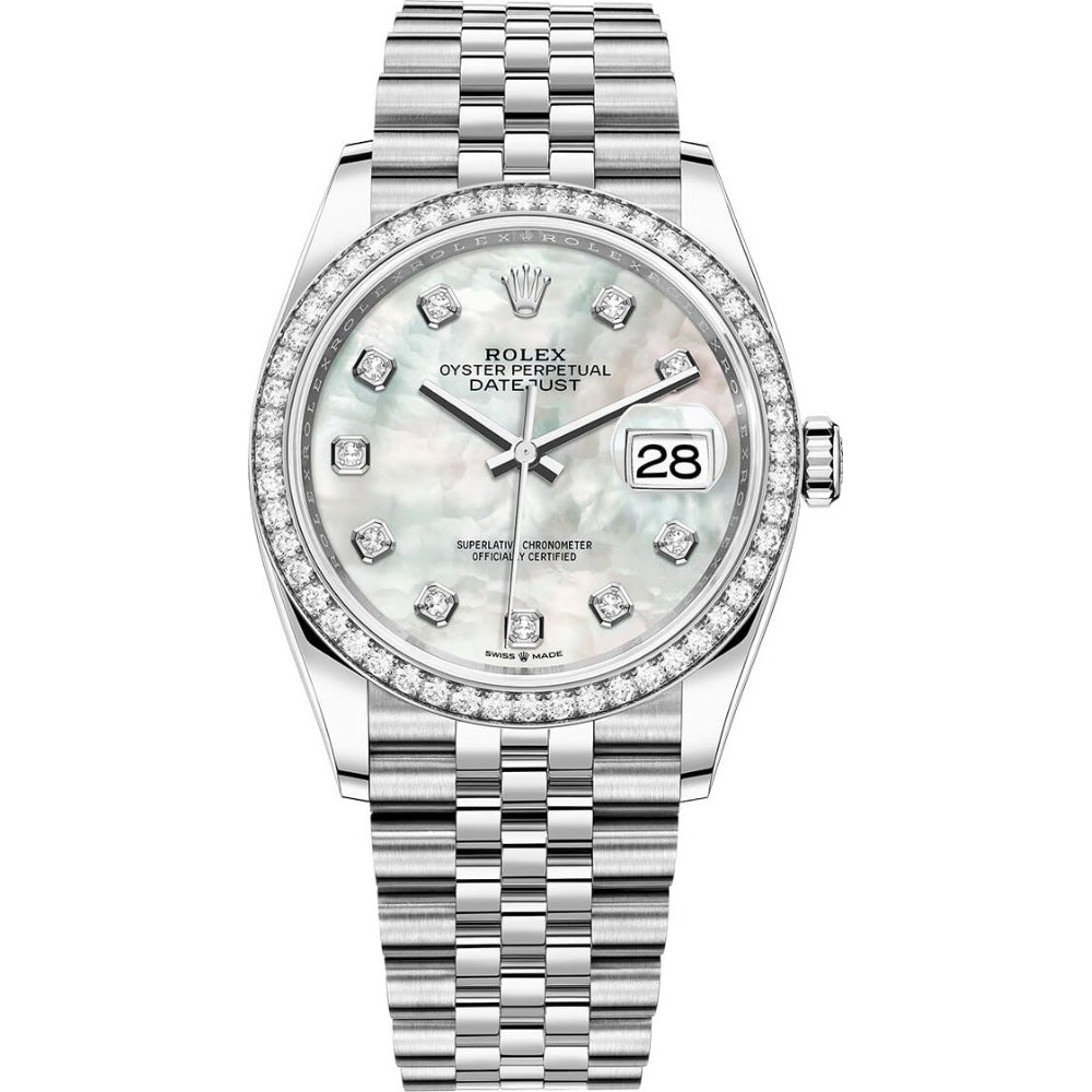 Datejust 36mm Diamond Bezel Steel and White Gold 126284RBR