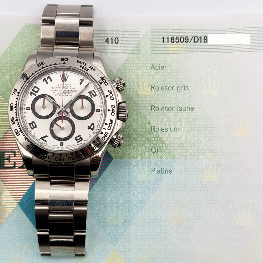 Daytona White Gold 116509