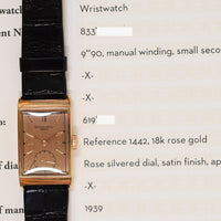 Vintage Art Deco 36mm x 21mm Rose Gold 1442R
