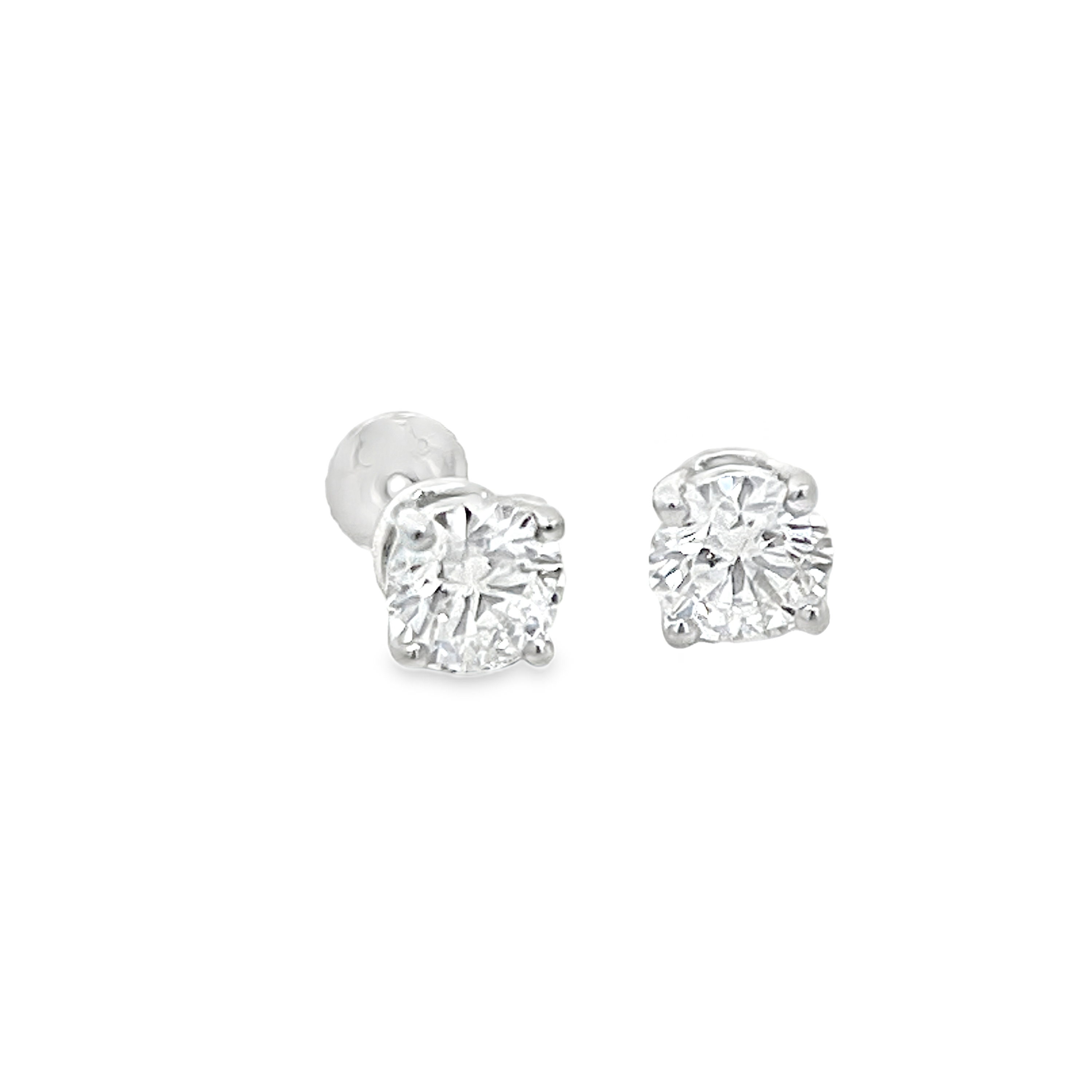 Estate Tiffany & Co. Platinum 2.50 Carat Diamond Stud Earrings | E/F VS