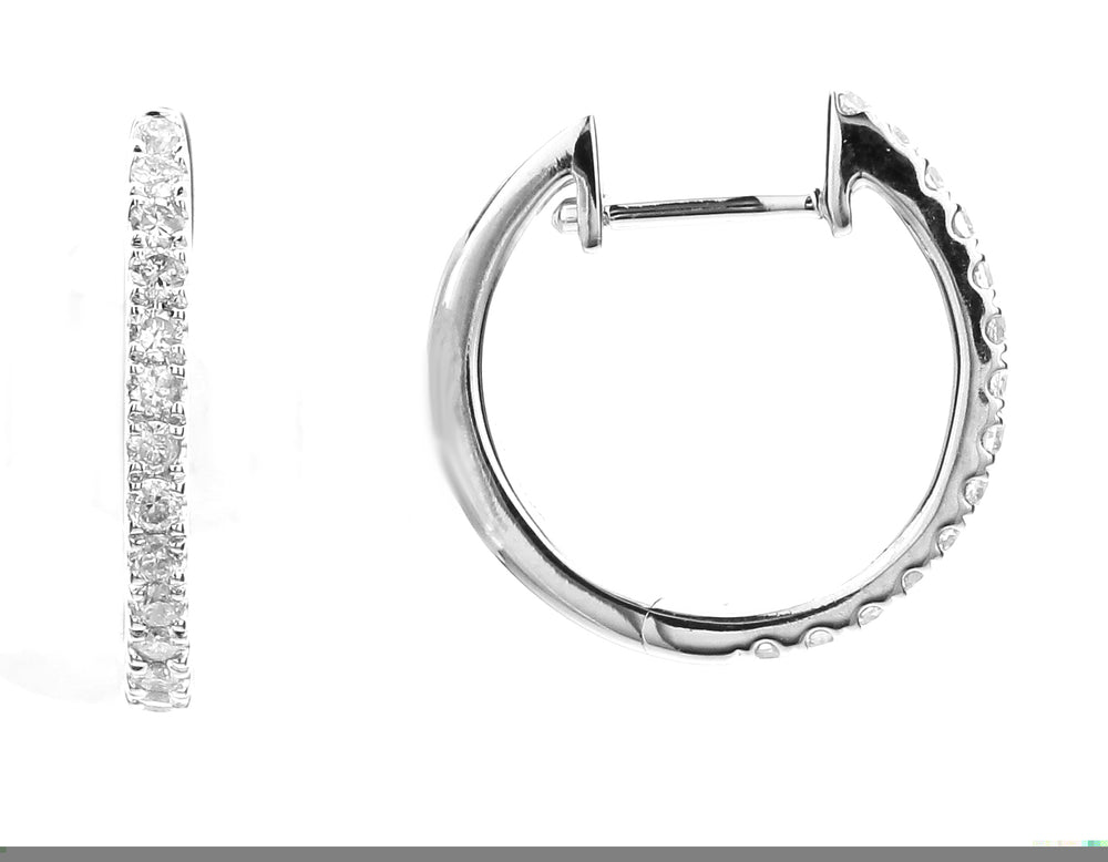 14kt yg dia hoops 28=0.25cts