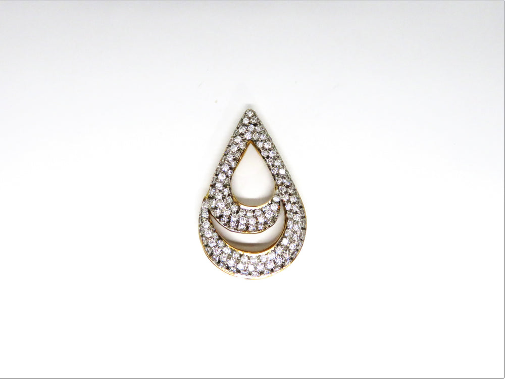 18kt Yellow Gold Pear Shape Diamond Pendant