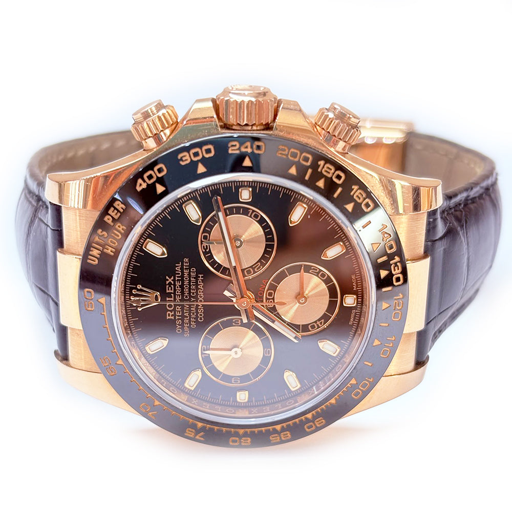 Daytona Rose Gold with Leather Strap 116515LN