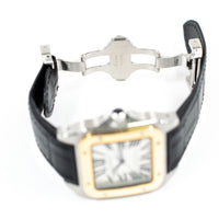 Santos 100 51mm x 38 mm Steel and Yellow Gold W20072X7