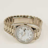 Day-Date 36mm Diamond Bezel Diamond Dial White Gold 128349RBR
