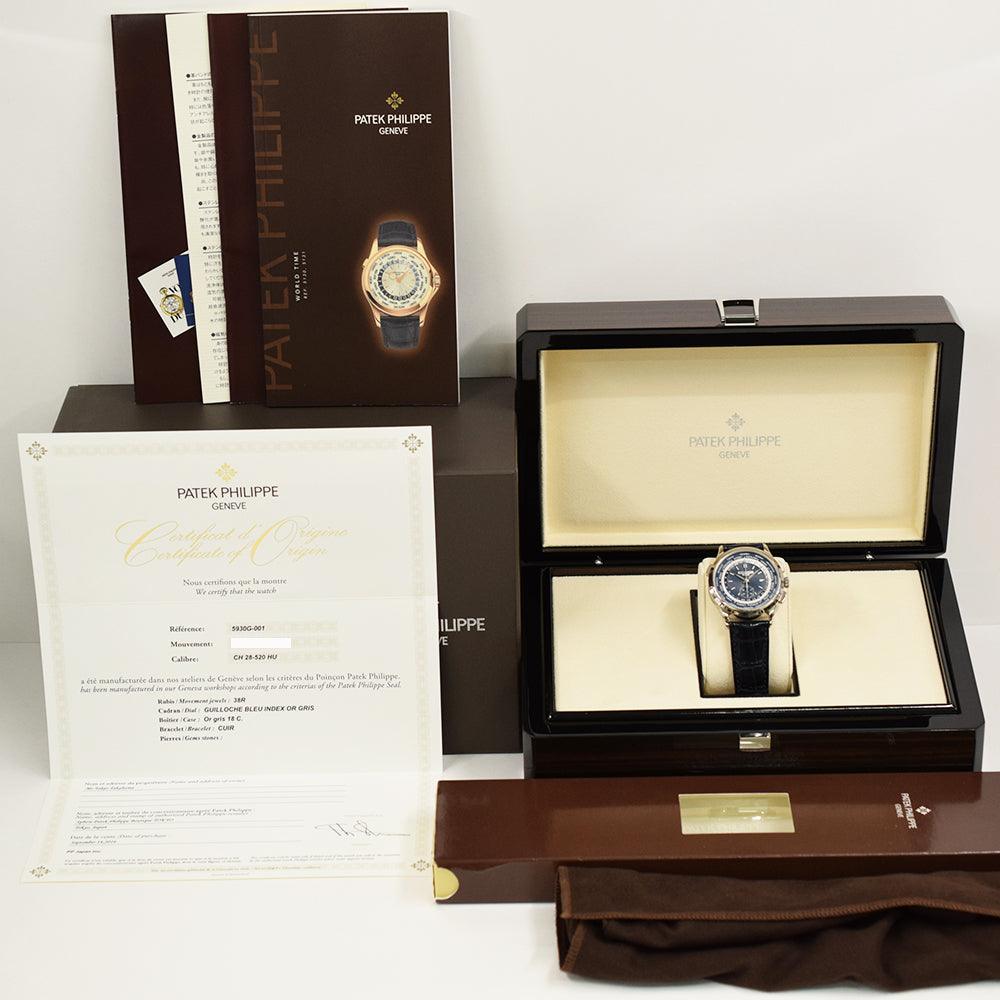 World Time 39.5mm Flyback Chronograph - White Gold 5930G-001