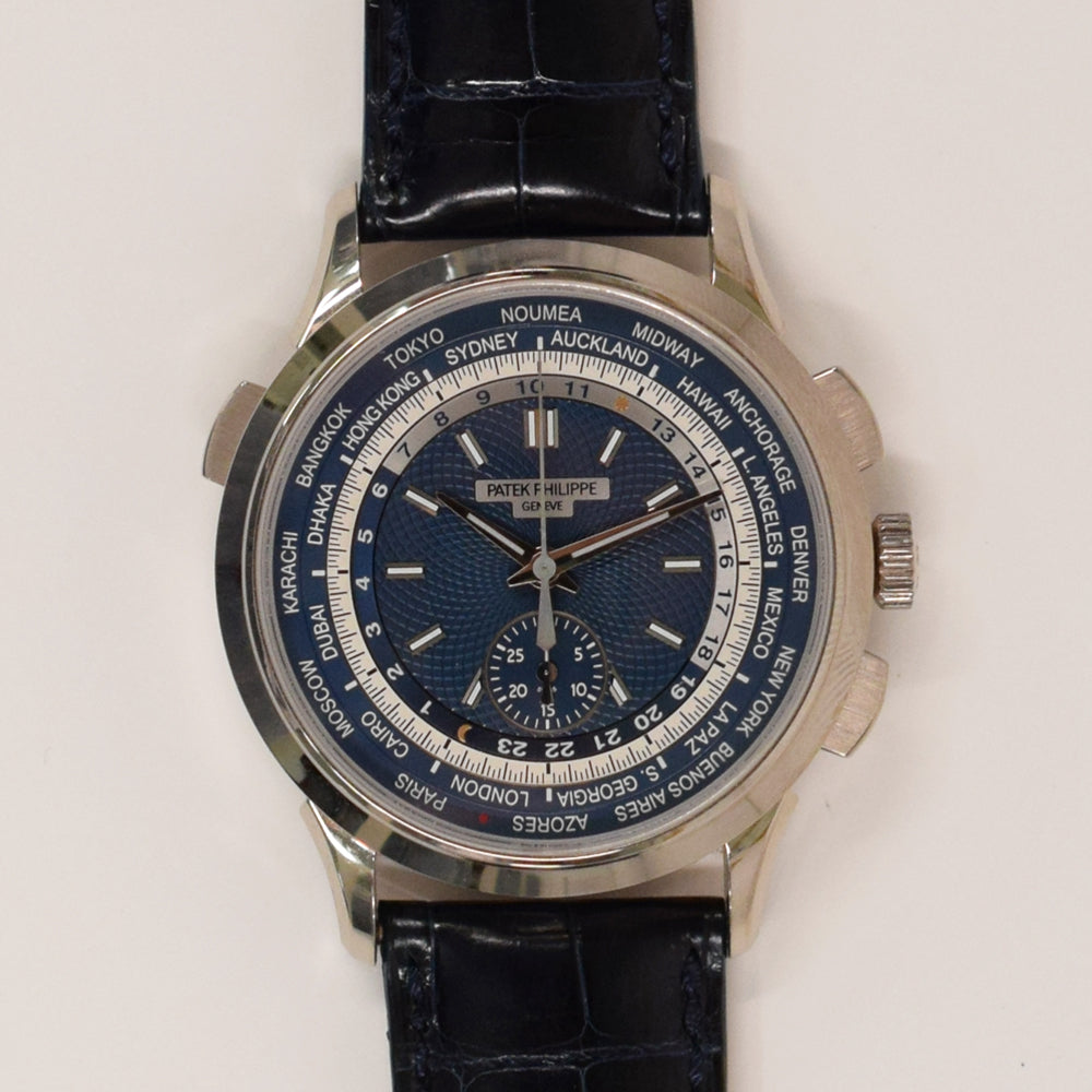 World Time 39.5mm Flyback Chronograph - White Gold 5930G-001