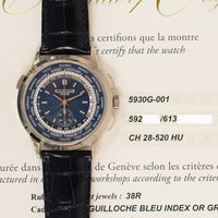 World Time 39.5mm Flyback Chronograph - White Gold 5930G-001