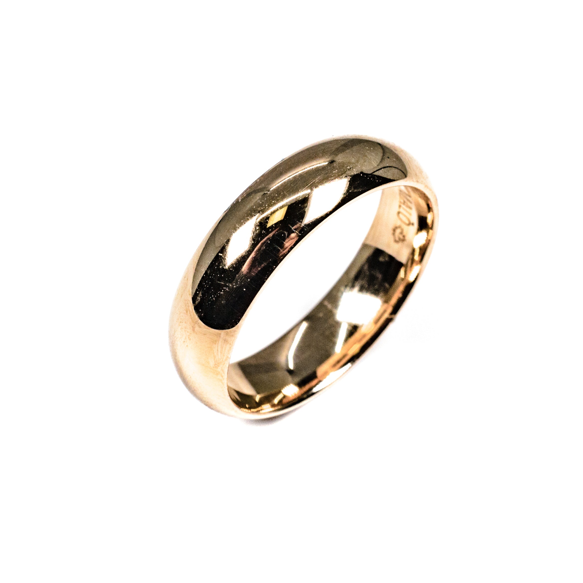 18K Rose Gold Polished Wedding Band