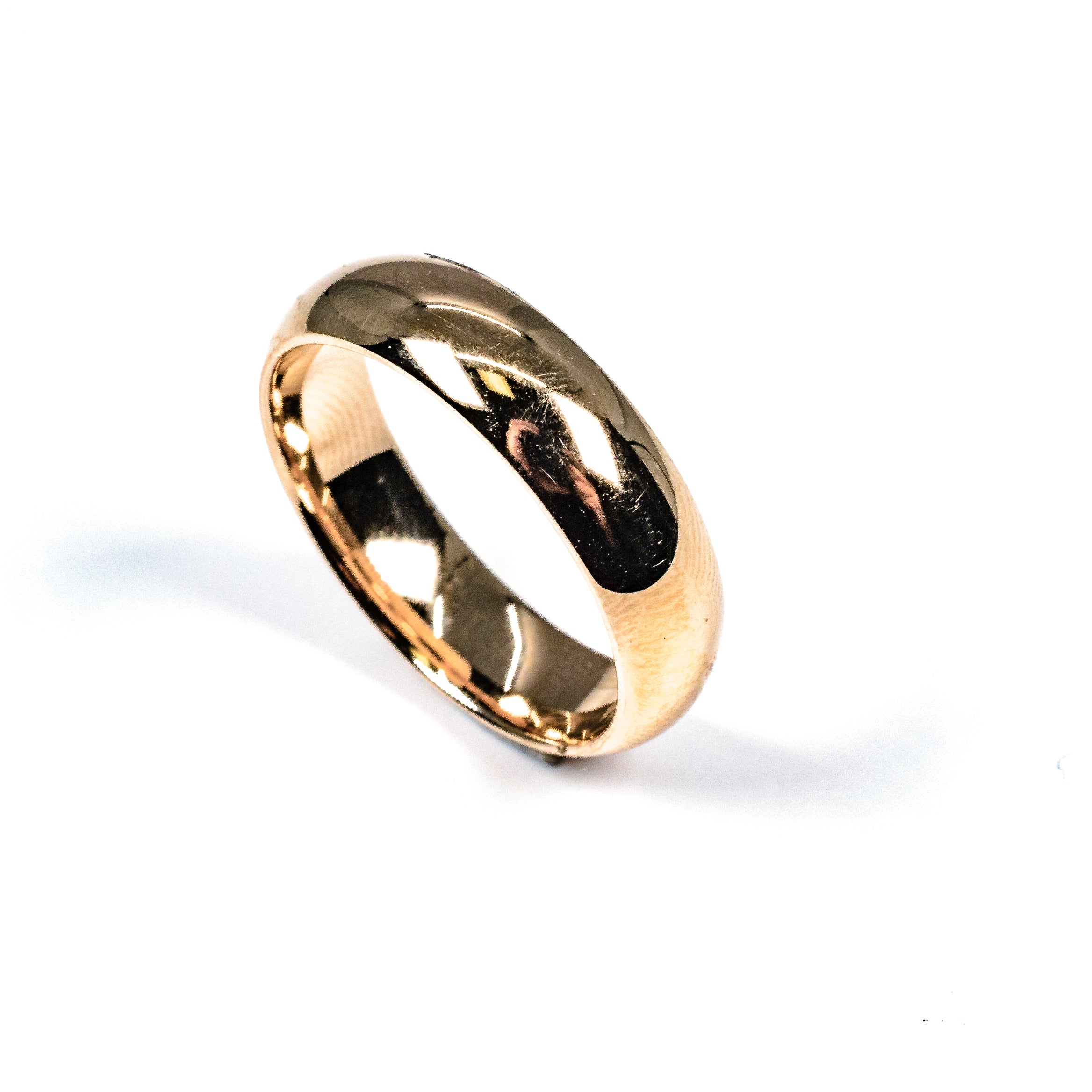 18K Rose Gold Polished Wedding Band