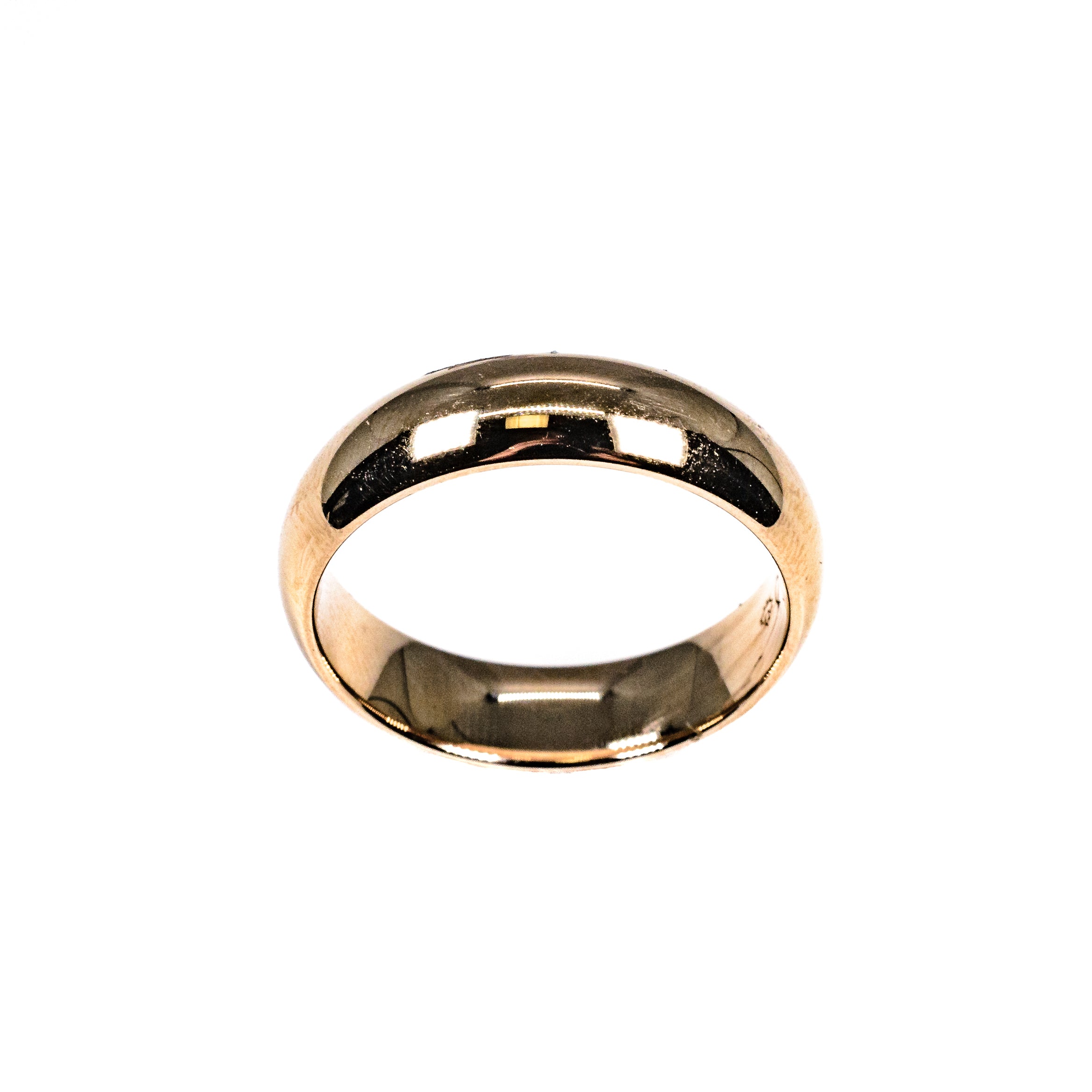 18K Rose Gold Polished Wedding Band
