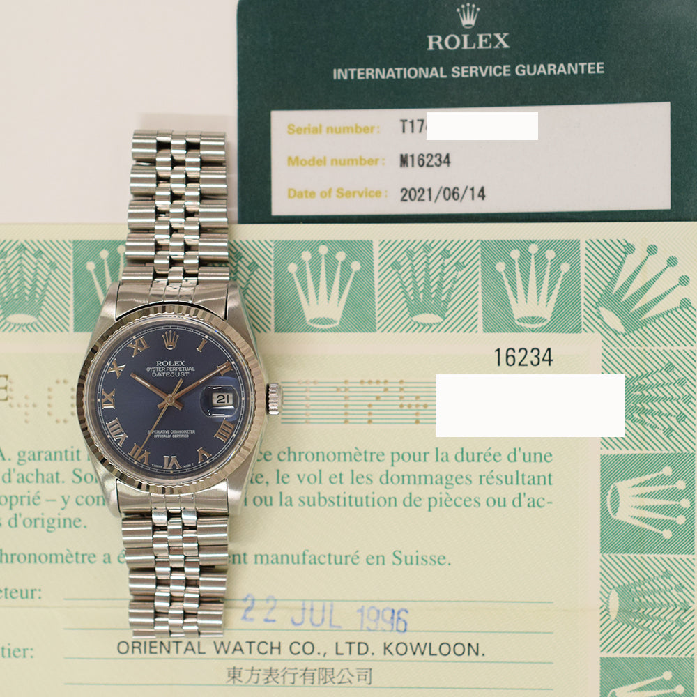 Datejust 36mm Steel and White Gold 16234