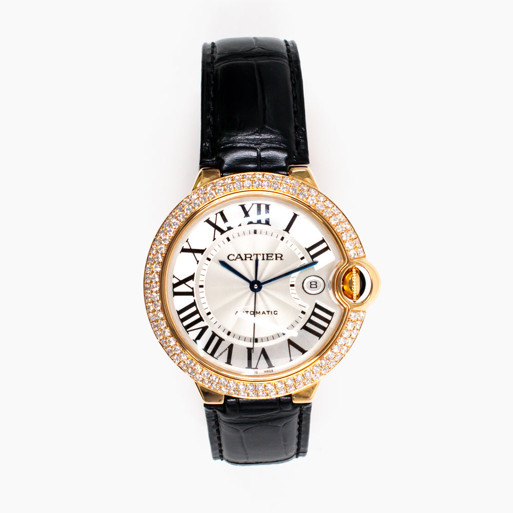 Ballon Bleu de Cartier 42mm Diamond Bezel Rose Gold WE900851