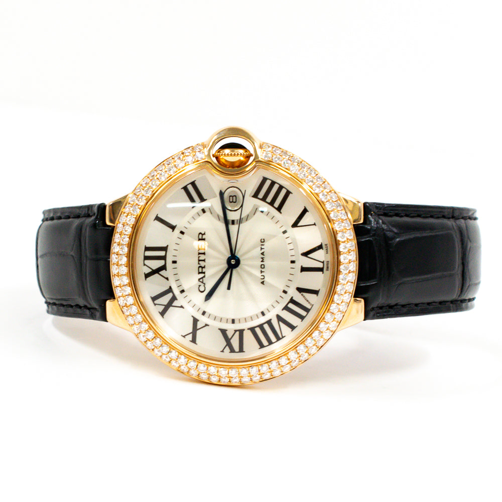 Ballon Bleu de Cartier 42mm Diamond Bezel Rose Gold WE900851