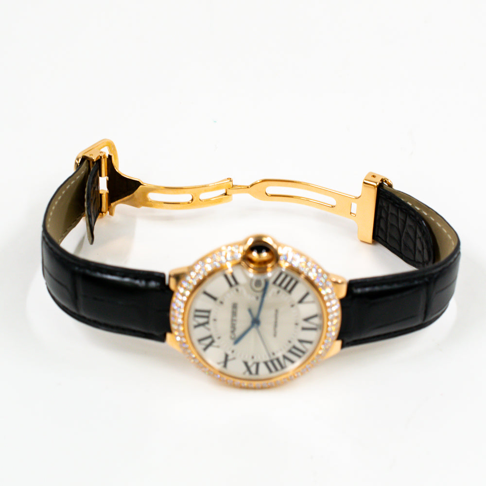 Ballon Bleu de Cartier 42mm Diamond Bezel Rose Gold WE900851