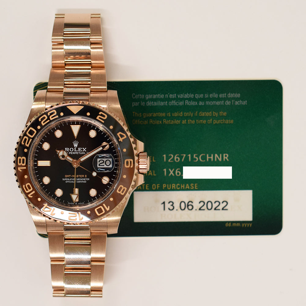 GMT-Master II "Root Beer" Rose Gold 126715CHNR