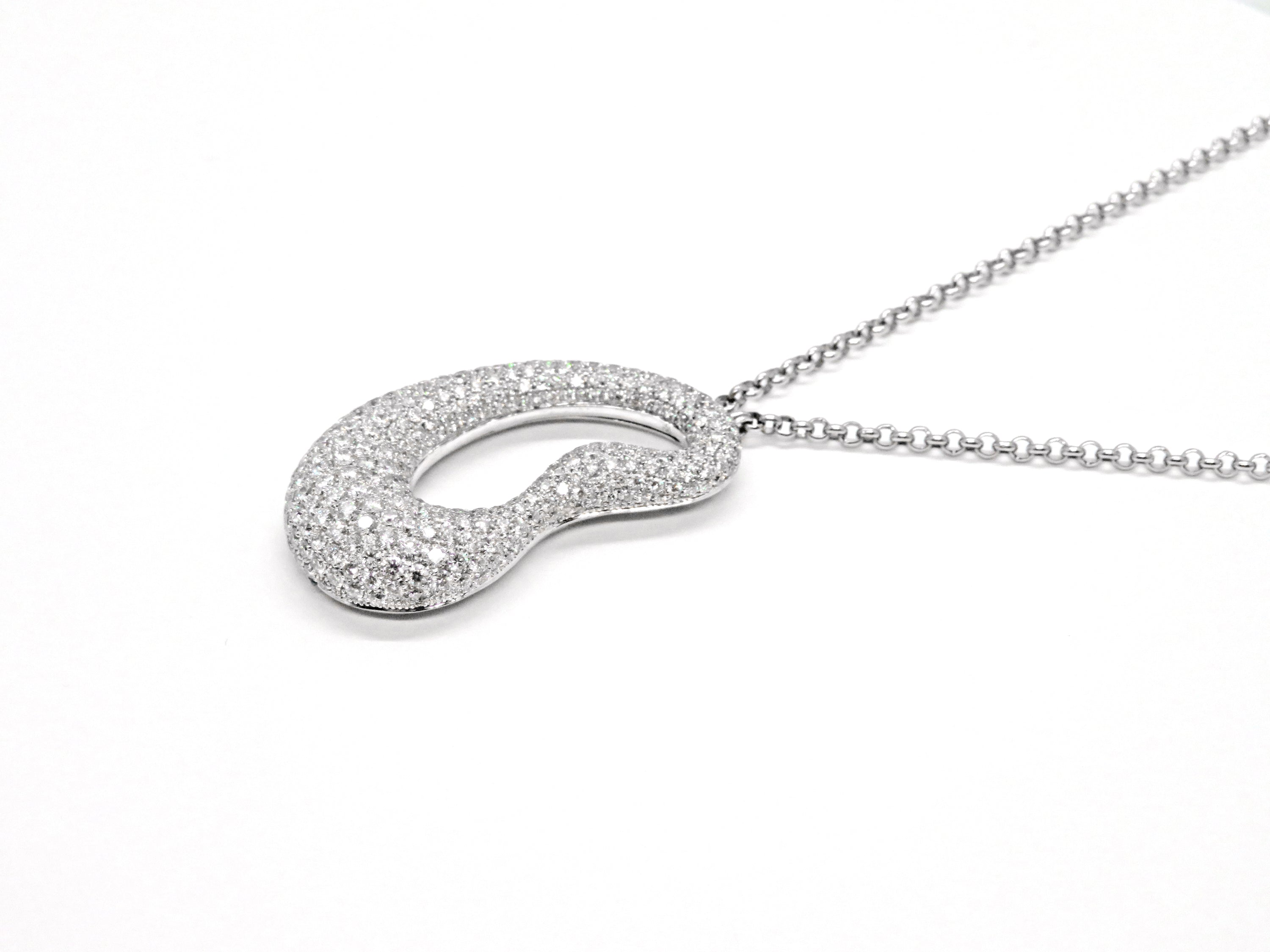 18kt wg dia freeform pend GH/V