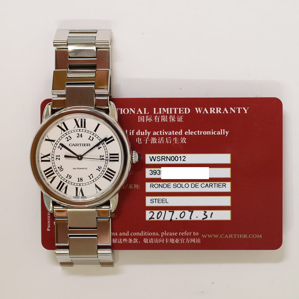 Ronde Solo de Cartier Automatic 36mm Steel WSRN0012