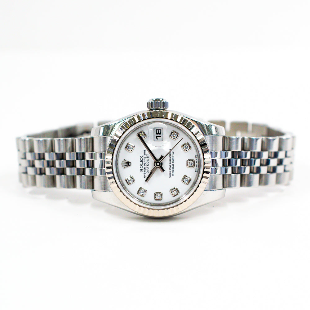 Lady Datejust 26mm Steel and White Gold 179174G