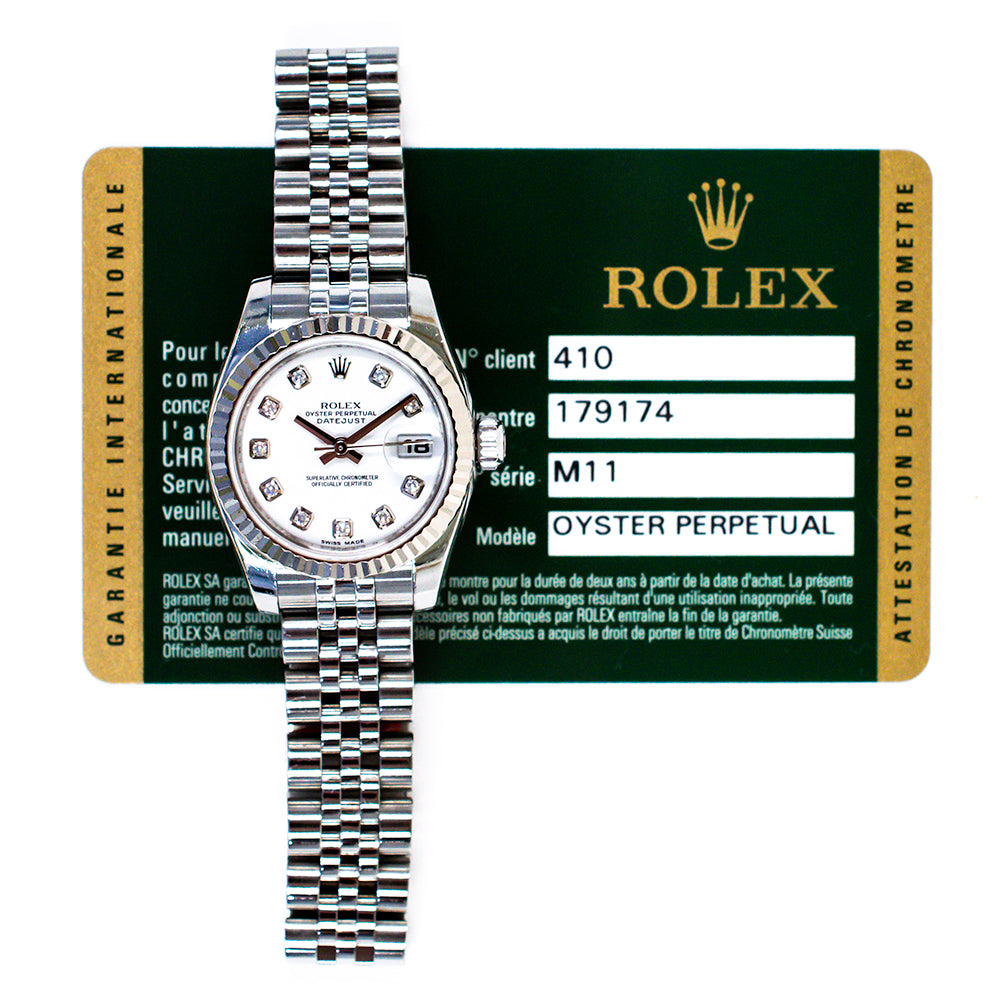Lady Datejust 26mm Steel and White Gold 179174G