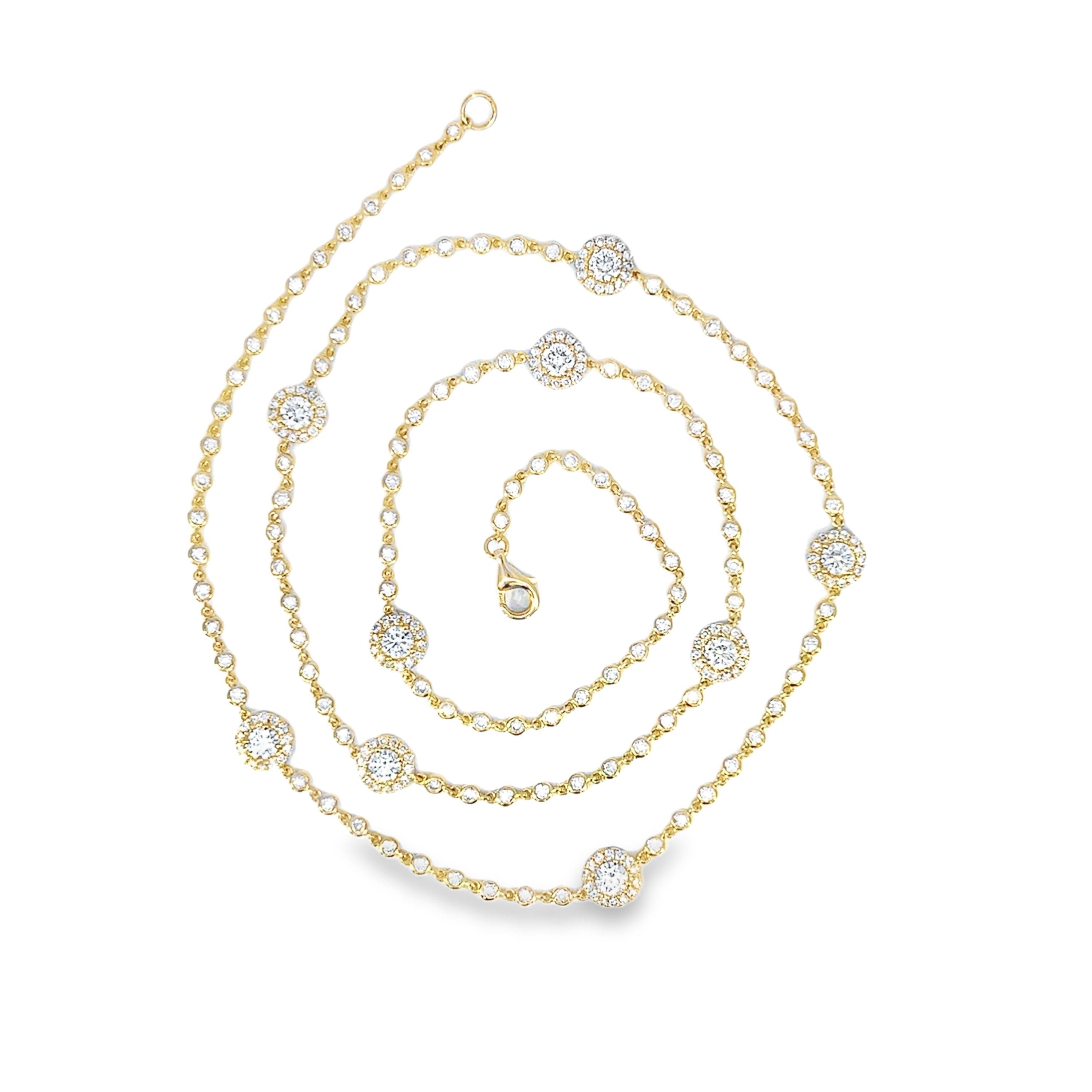 18kt yg 22" Diamond Necklace
