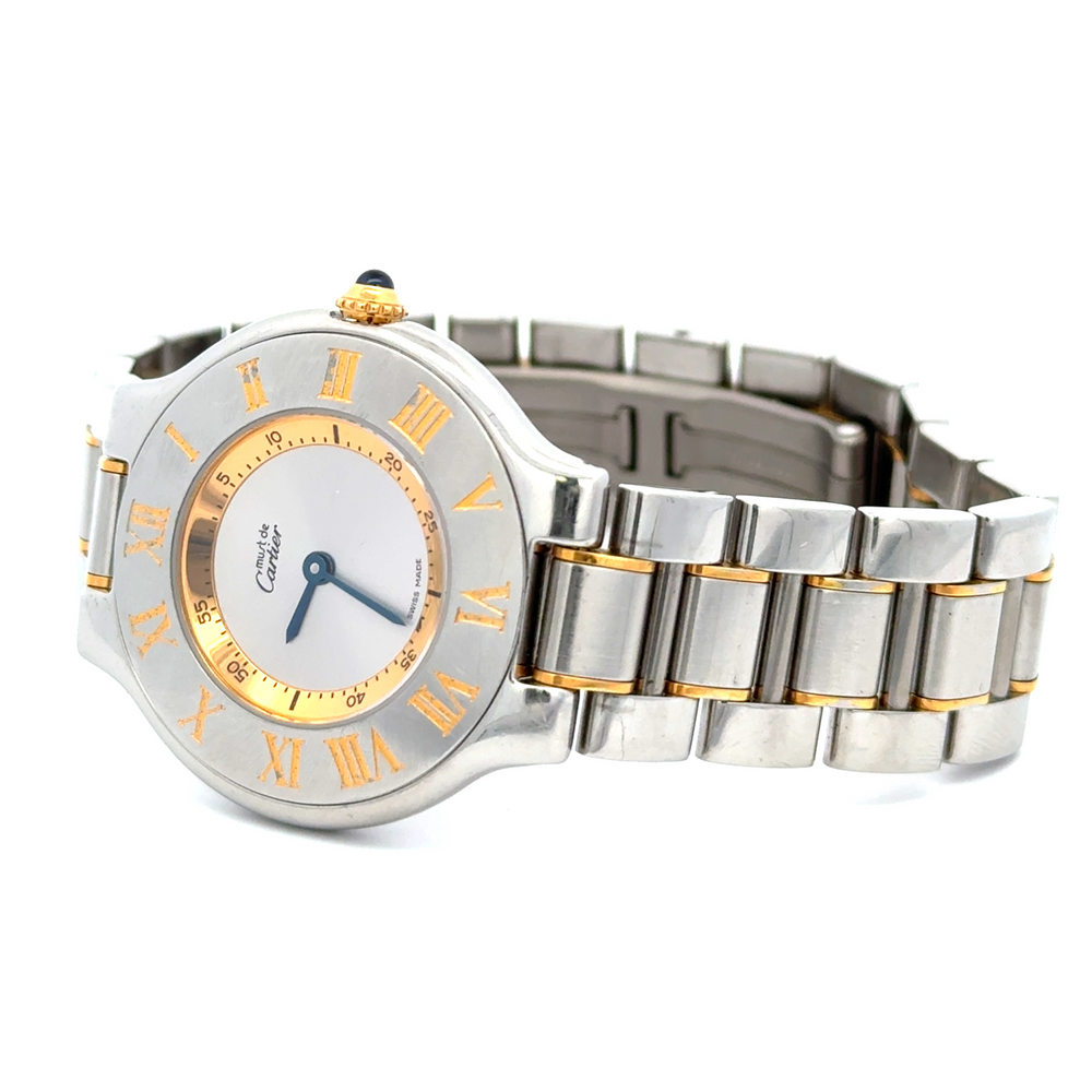Pre-Owned Cartier Must de Cartier 21 Watch Ref. 1330 Steel & Gold