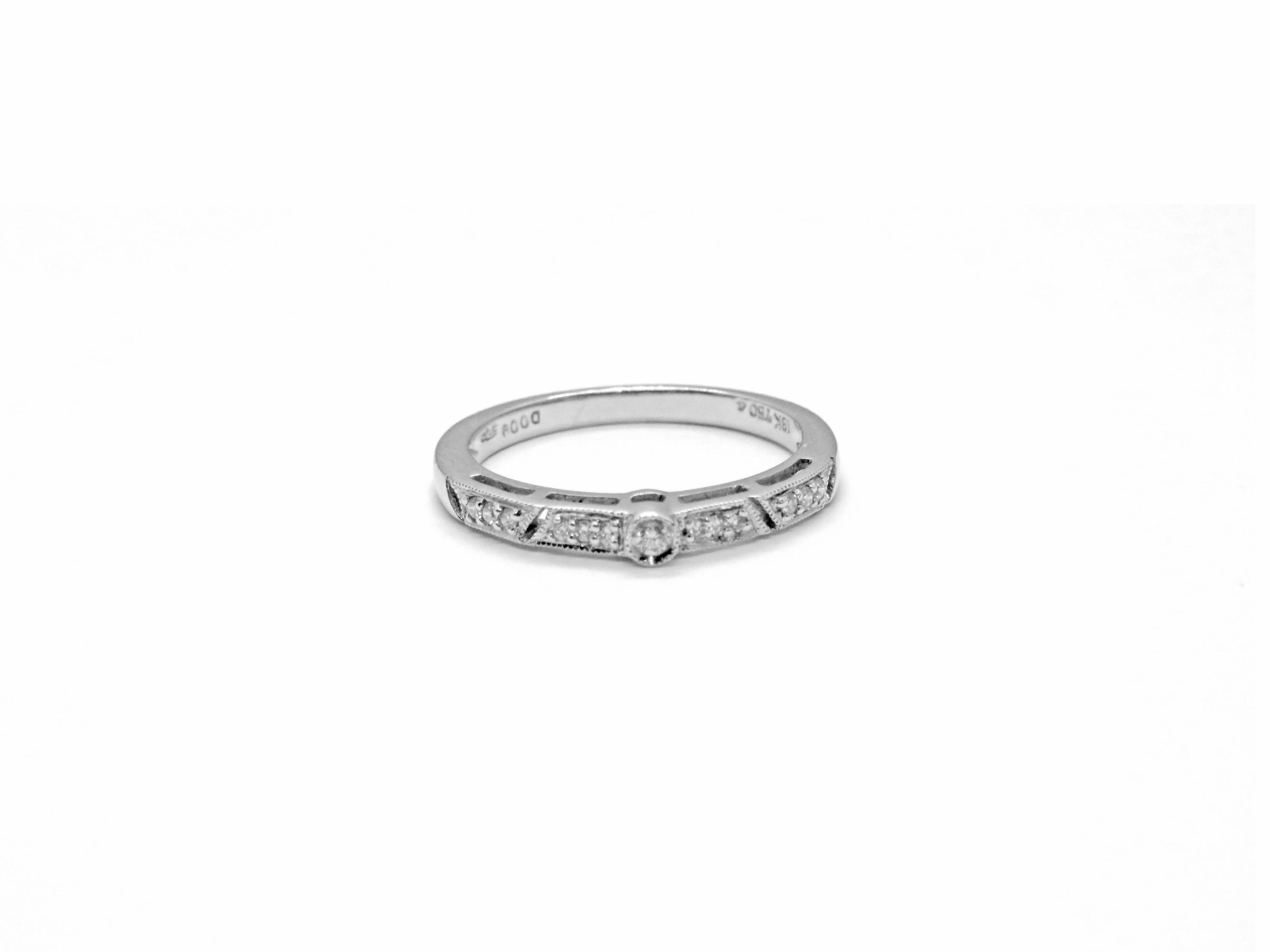 18K White Gold Diamond Bridal Ring Set