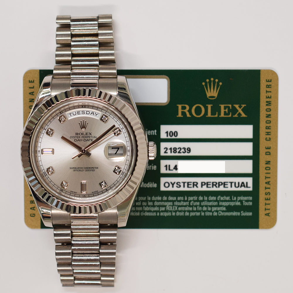 Day-Date President 41mm White Gold 218239A