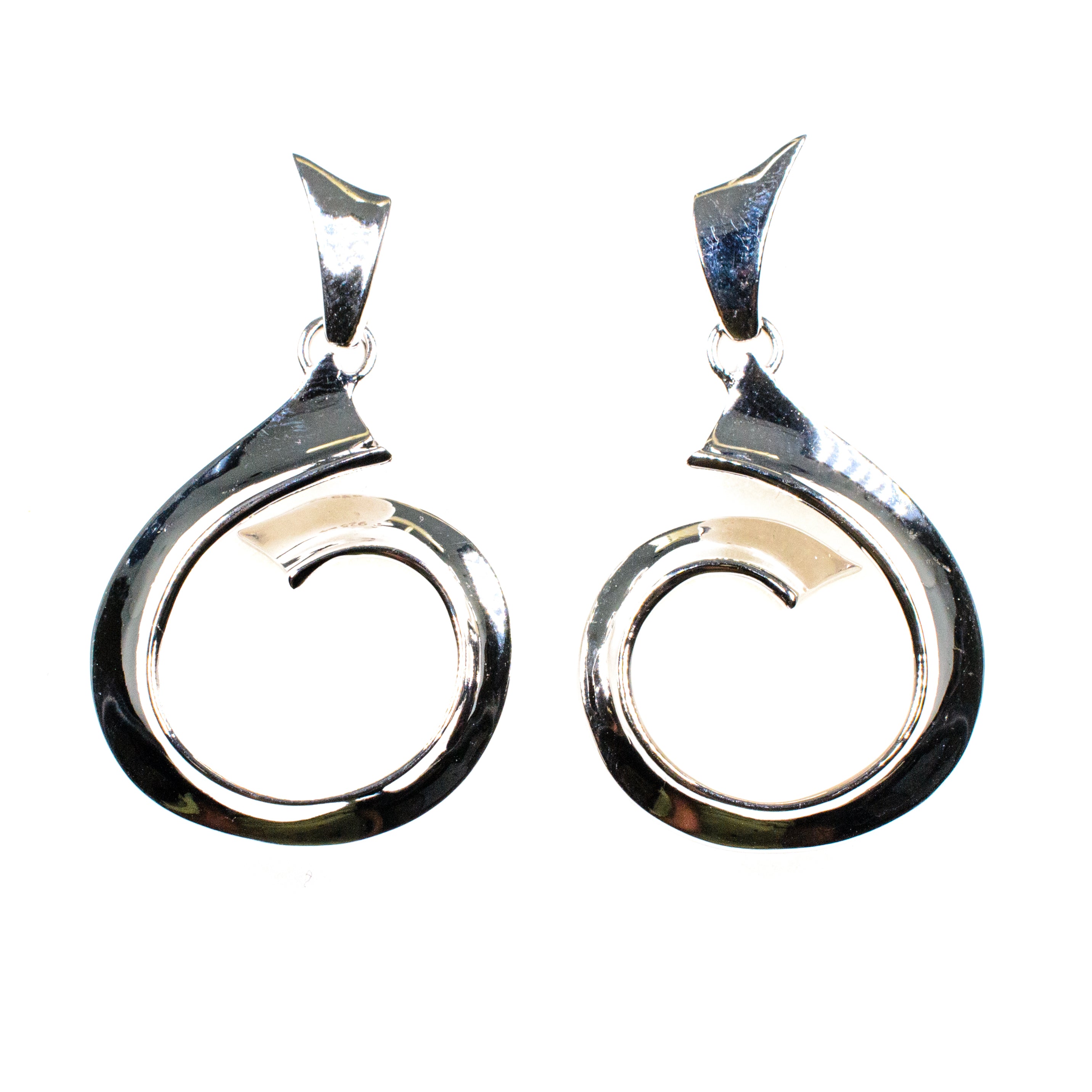 Silver Swirl Earrings