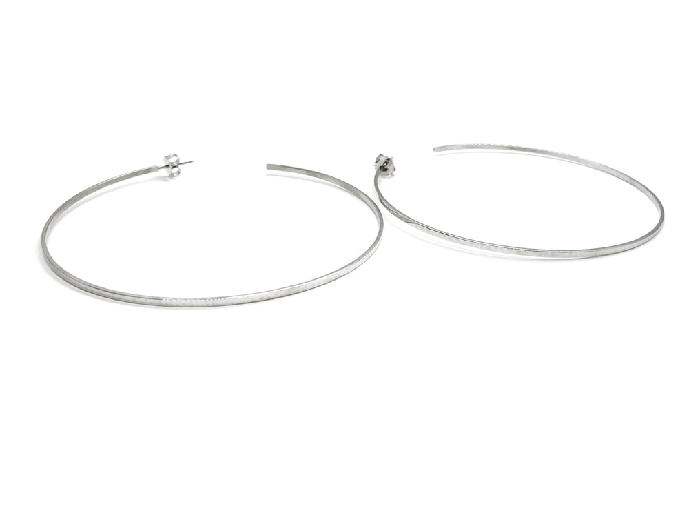 14kt wg Large thin hoops